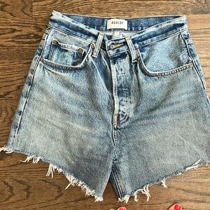 Agolde Parker Long Jean shorts, worn once, perfect condition.